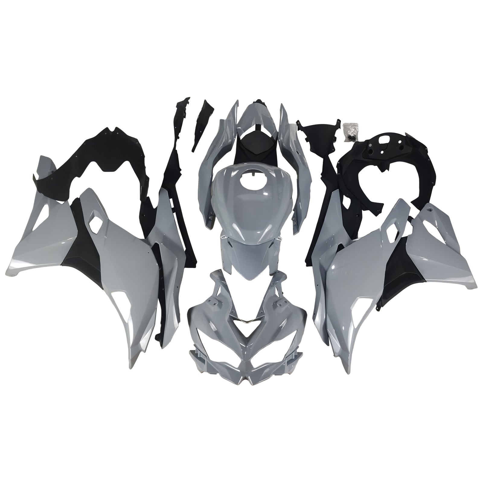 Amotopart 2019-2026 Kit carena Kawasaki Ninja ZX25R ZX4R ZX4RR grigio lucido