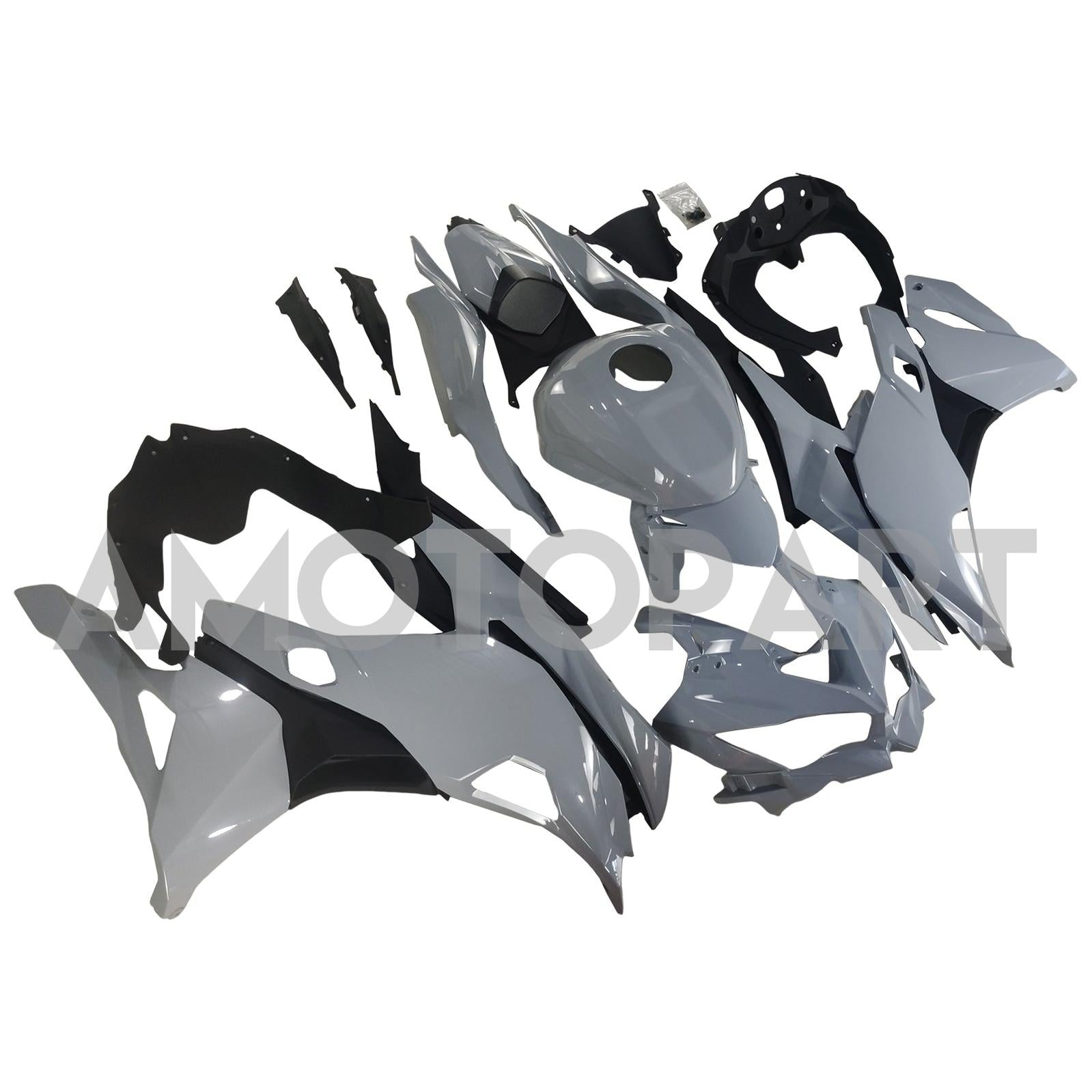 Amotopart 2019-2025 Kawasaki Ninja Zx25R ZX4R ZX4RR Glossy Gray Fairing Kit