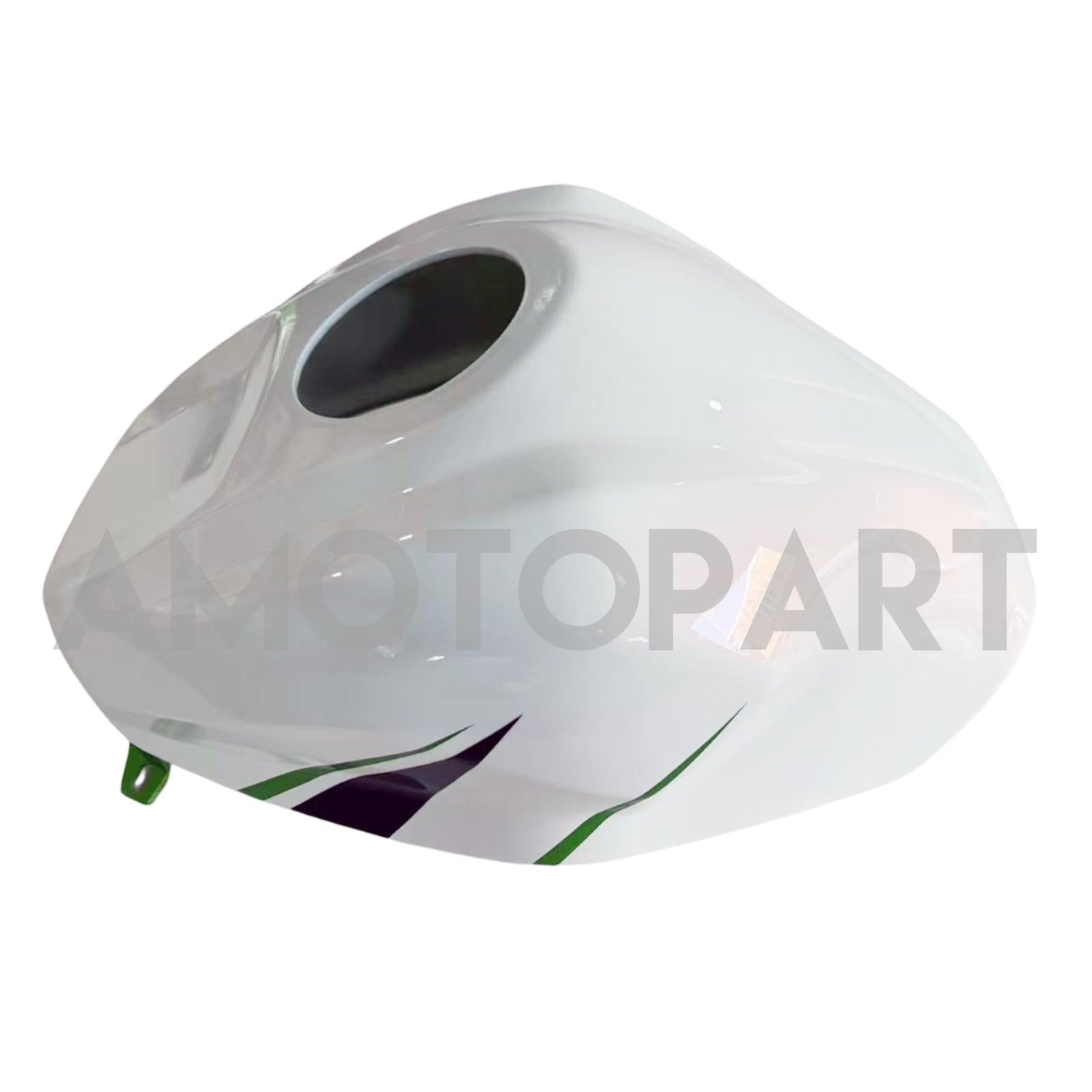 Amotopart 2019-2025 Ninja ZX-25R ZX-4R ZX-4RR Kawasaki White with Green Stripes Fairing Kit