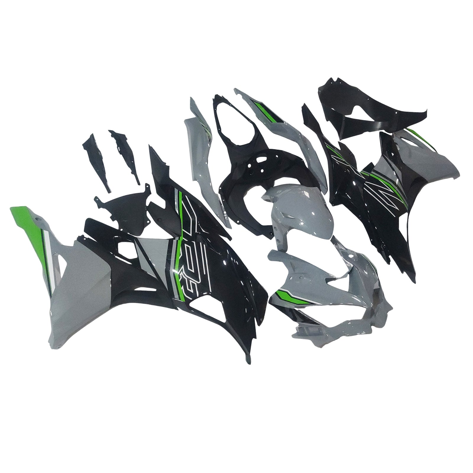 Amotopart 2019-2026 Ninja ZX-25R ZX-4R ZX-4RR Kawasaki Grijs&GGroene kuipset