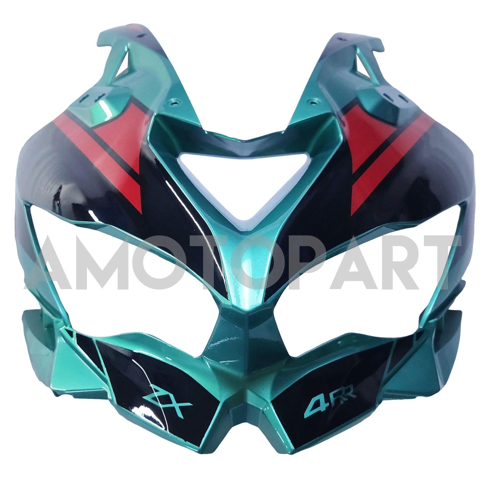 Amotopart 2019-2025 Ninja ZX-25R ZX-4R ZX-4RR Kawasaki Green & Red Stripes Fairing Kit