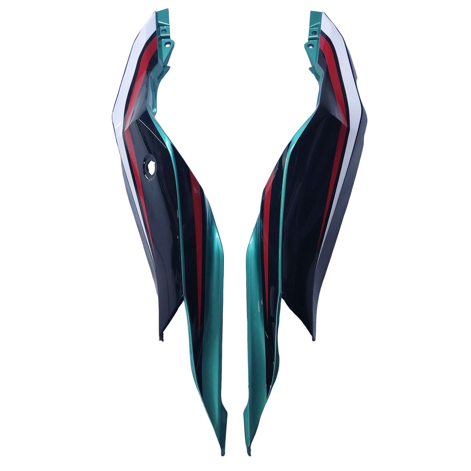 Amotopart 2019-2025 Ninja ZX-25R ZX-4R ZX-4RR Kawasaki Green & Red Stripes Fairing Kit