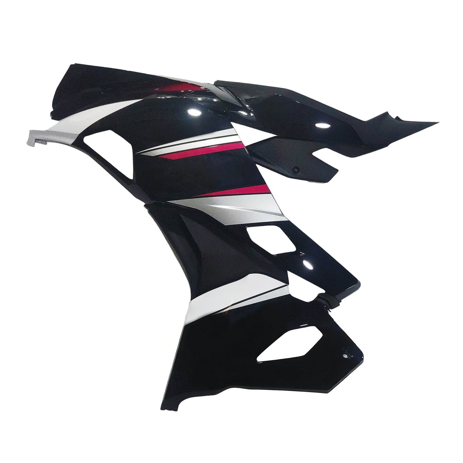 Amotopart 2019-2025 Ninja ZX-25R ZX-4R ZX-4RR Kawasaki Noir&Kit de carénage blanc