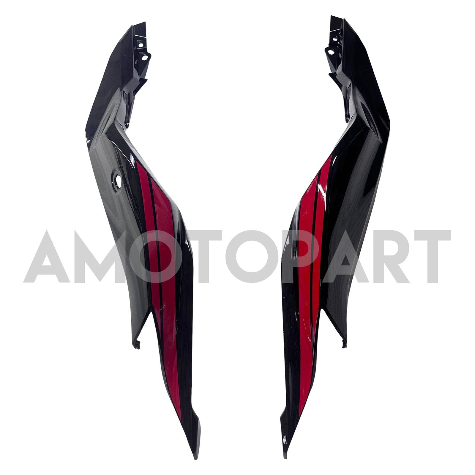 Amotopart 2019-2025 Ninja ZX-25R ZX-4R ZX-4RR Kawasaki Black & Red Stripes Fairing Kit