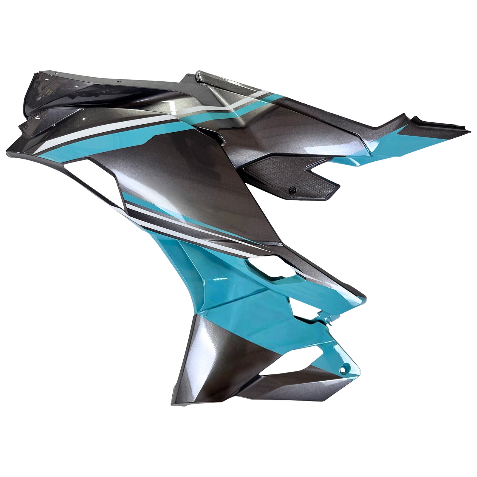 Amotopart 2019-2025 Ninja ZX-25R ZX-4R ZX-4RR Kawasaki Gray & Blue/Green Fairing Kit