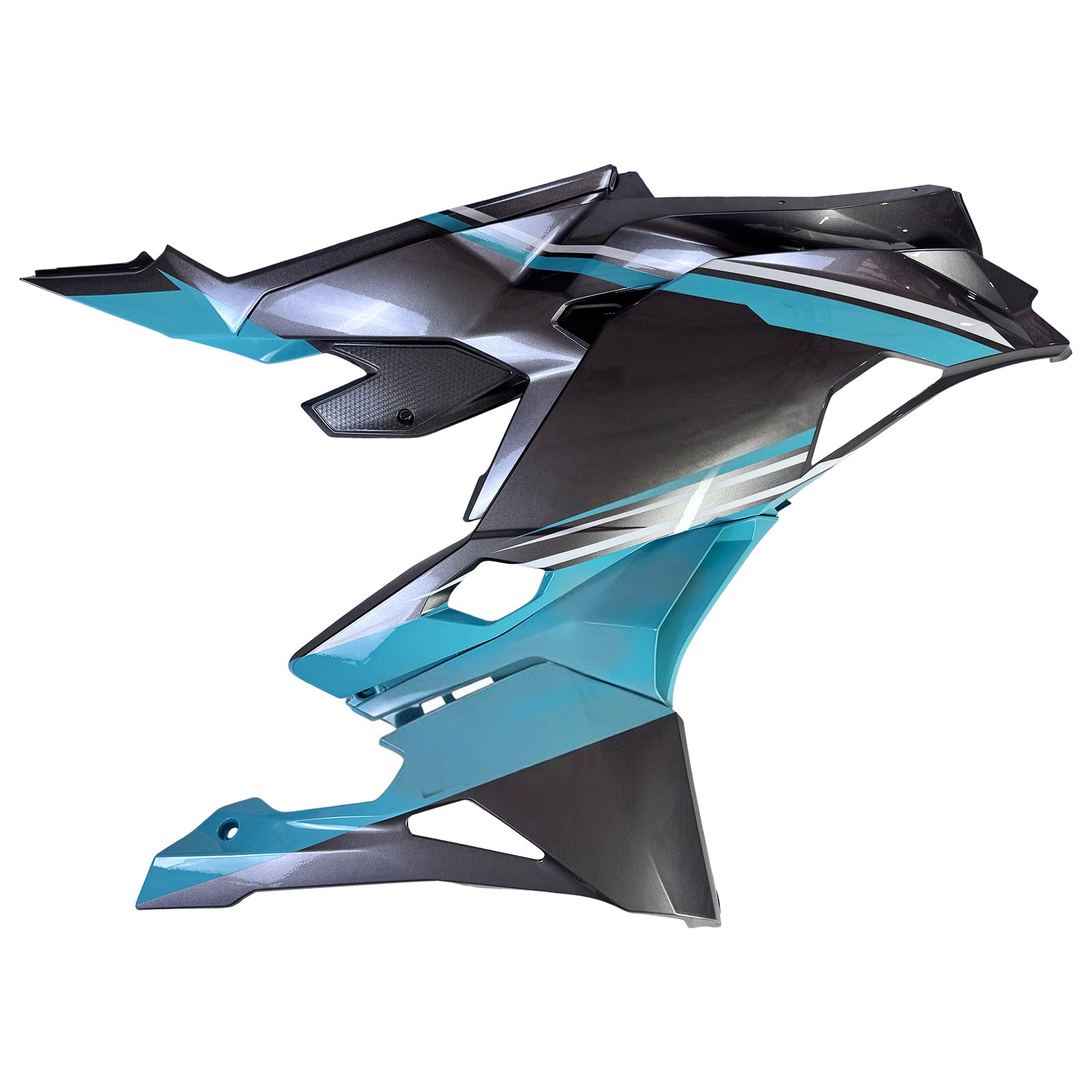 Amotopart 2019-2025 Ninja ZX-25R ZX-4R ZX-4RR Kawasaki Gray & Blue/Green Fairing Kit