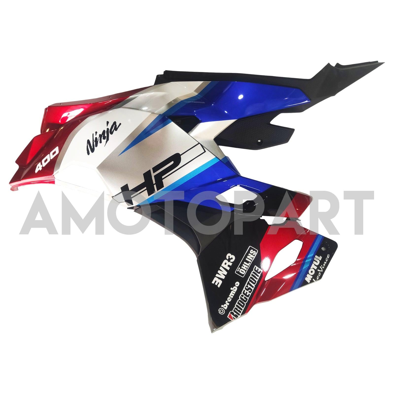 Amotopart 2019–2025 Ninja ZX-25R ZX-4R ZX-4RR Kawasaki Rot&Blaues Verkleidungskit