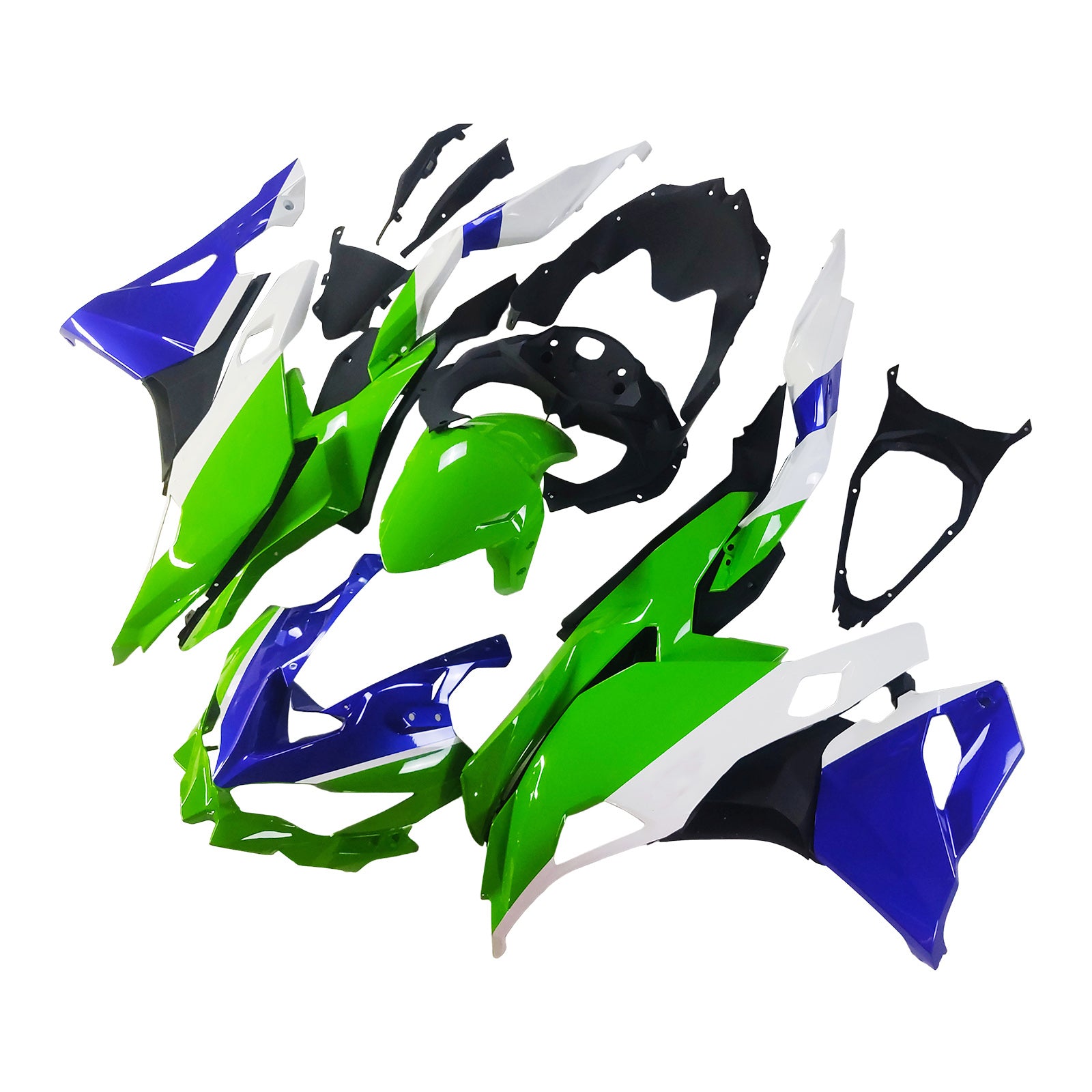 Amotopart 2019-2025 Ninja ZX-25R ZX-4R ZX-4RR Kawasaki Green&Blue Fairing Kit