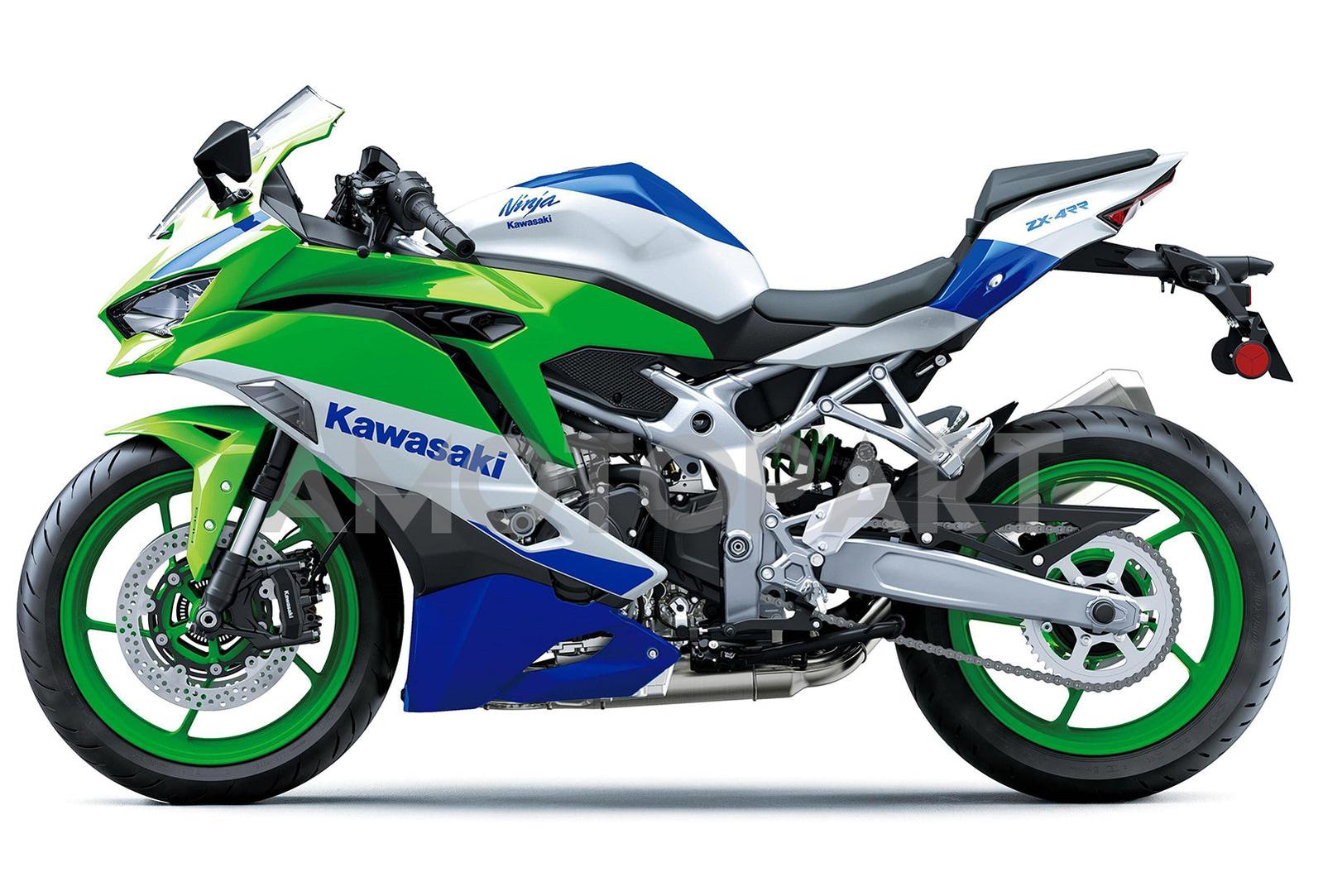 Amotopart 2019-2025 Ninja ZX-25R ZX-4R ZX-4RR Kawasaki 40th Anniversary Edition Fairing Kit