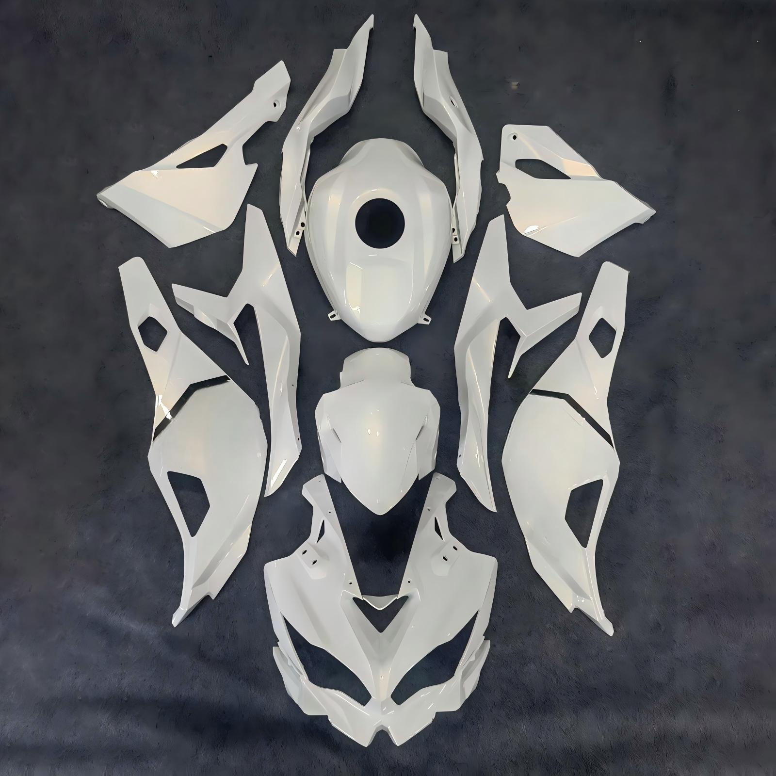 Amotopart 2019-2026 Kawasaki Ninja ZX-25R ZX-4R ZX-4RR White & Black Fairing Kit