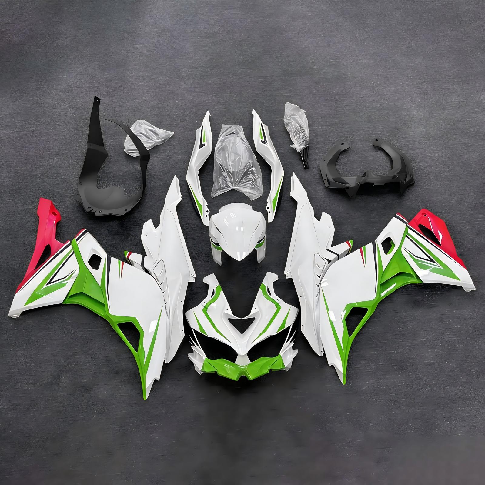 Amotopart 2019-2026 Kawasaki Ninja ZX-25R ZX-4R ZX-4RR White Green Pin