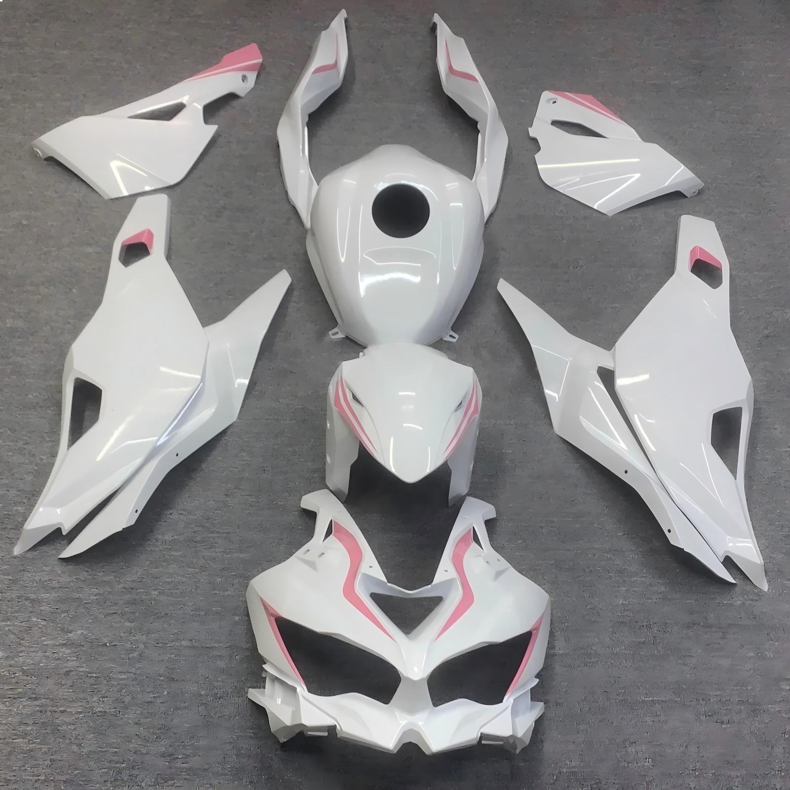 Amotopart 2019-2026 Kawasaki Ninja ZX-25R ZX-4R ZX-4RR White Pink Fairing Kit