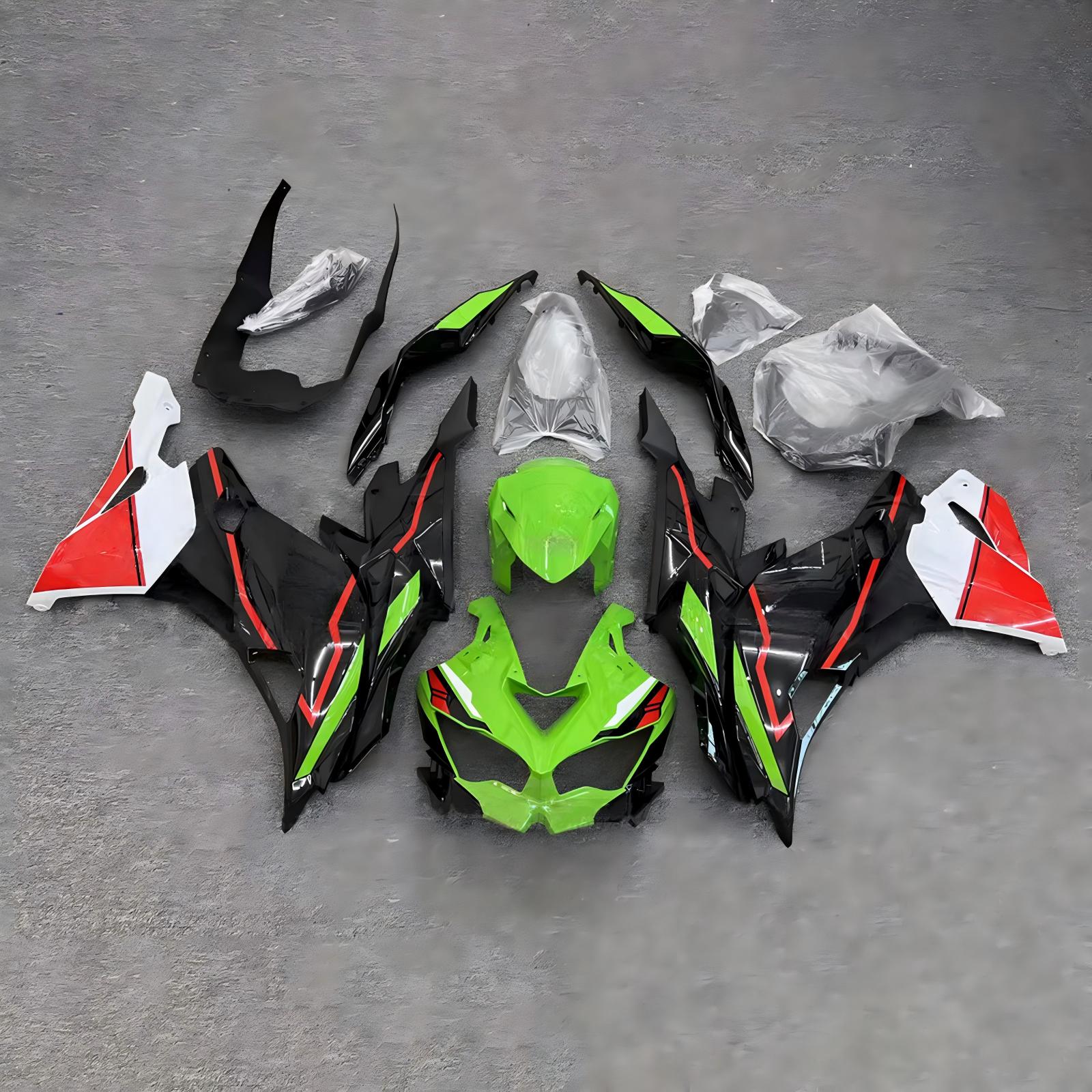 Amotopart 2019-2026 Kawasaki Ninja ZX-25R ZX-4R ZX-4RR Green Red Black White Fairing Kit