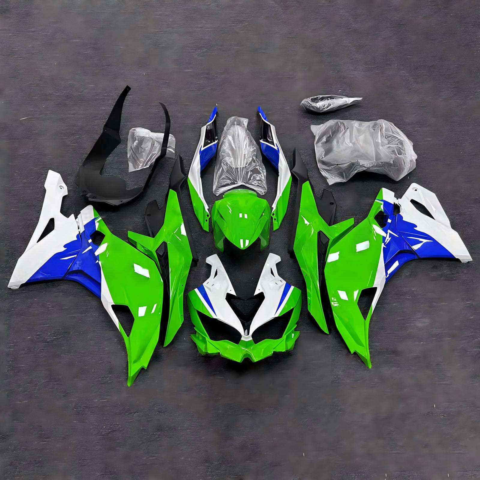 Amotopart 2019-2026 Kawasaki Ninja ZX-25R ZX-4R ZX-4RR Green Blue White Fairing Kit