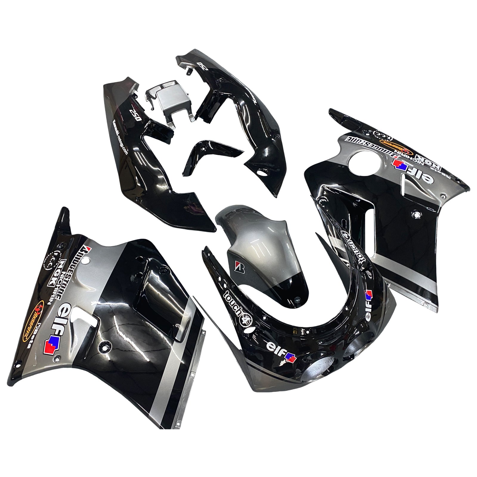 Amotopart 1989-1990 Kawasaki ZXR250 Fairing Black Kit