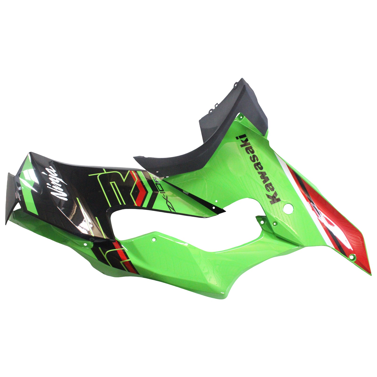 Amotopart 2021-2024 Kawasaki ZX10R ZX10RR Green Black Style8 Fairing Kit