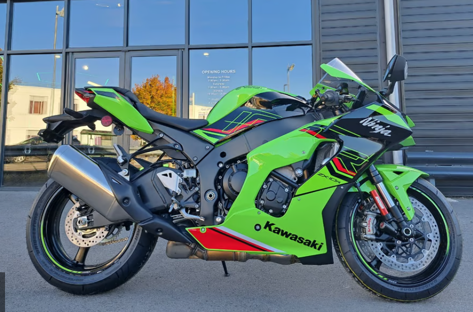 Amotopart 2021-2024 Kawasaki ZX10R ZX10RR グリーン ブラック Style8 フェアリングキット