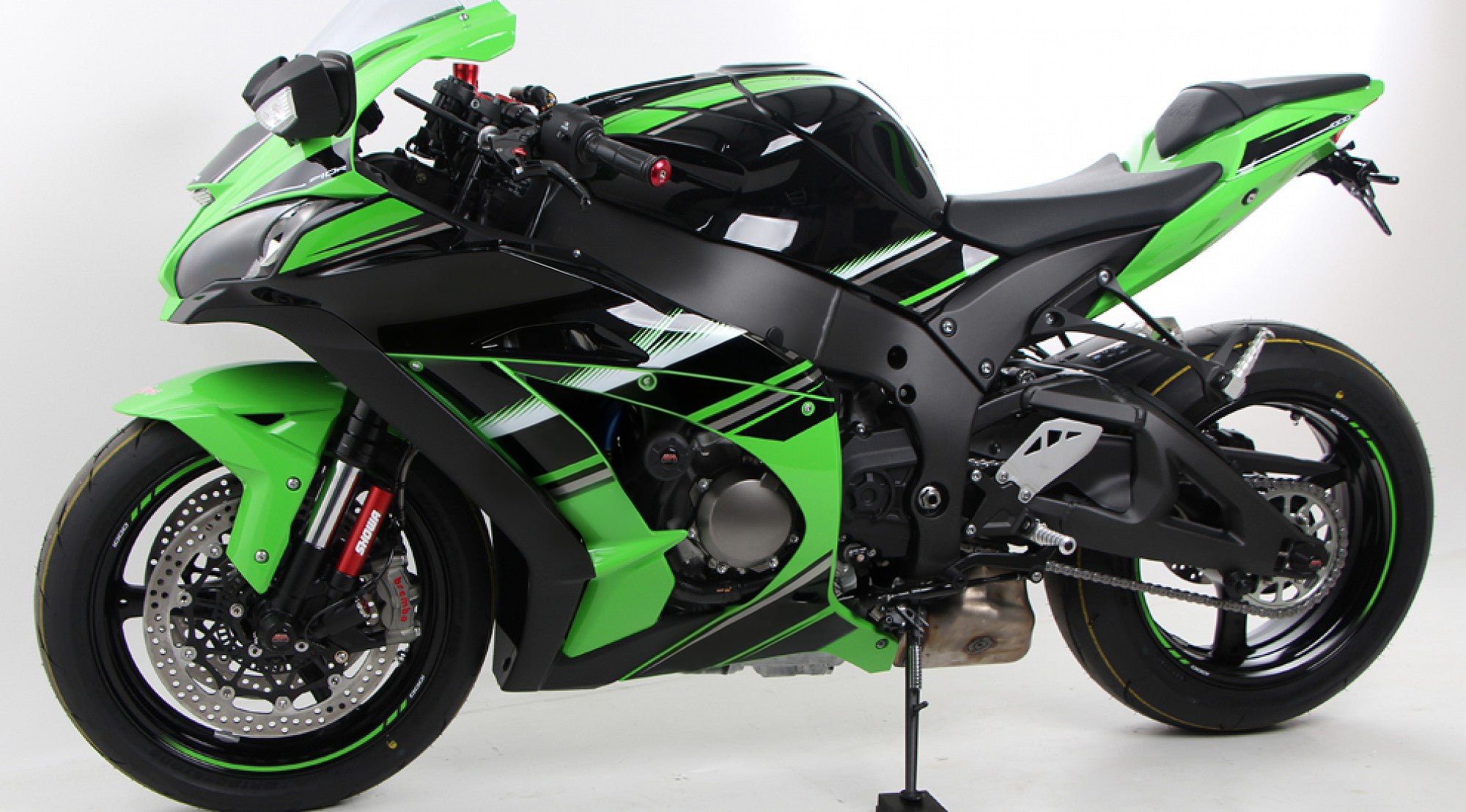 AMOTOPART 2021-2025 KAWASAKI ZX10R ZX10RR GROEN BLACK STYLE6 KUIST KIT
