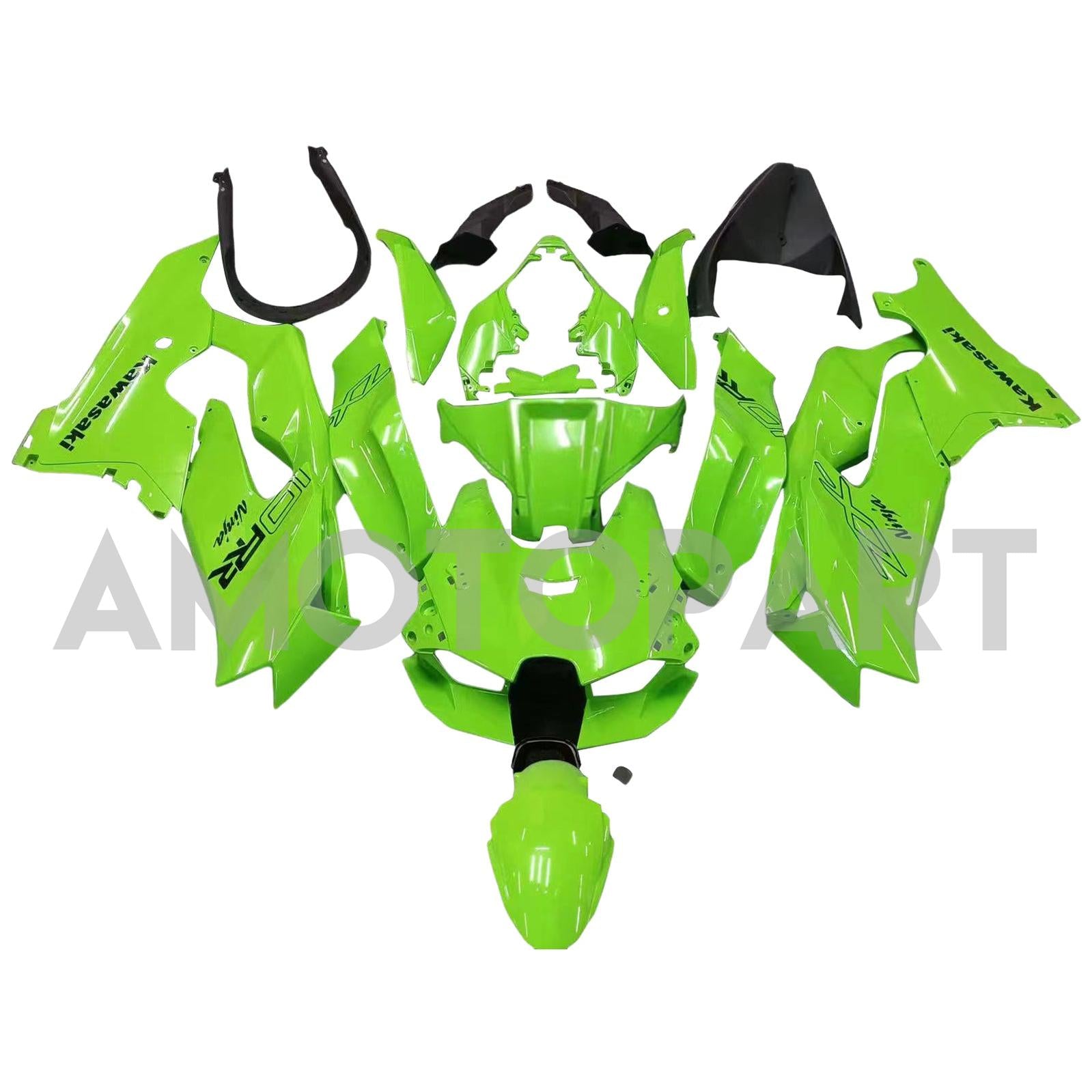 Amotopart 2021-2025 Kawasaki ZX10R ZX10RR Green Fairing Kit