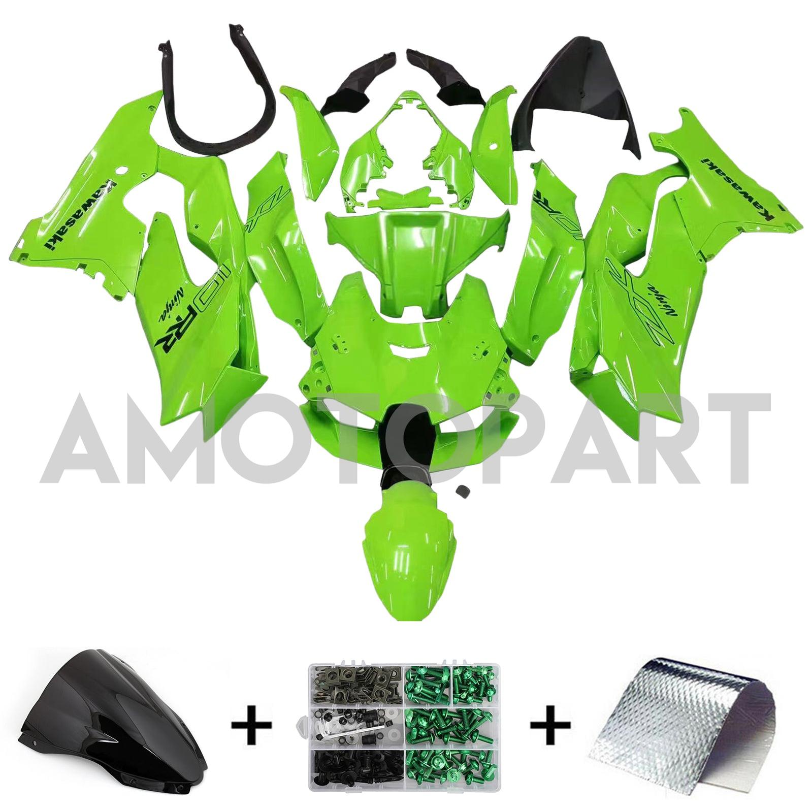 Amotopart 2021-2025 Kawasaki ZX10R ZX10RR Green Reading Kit