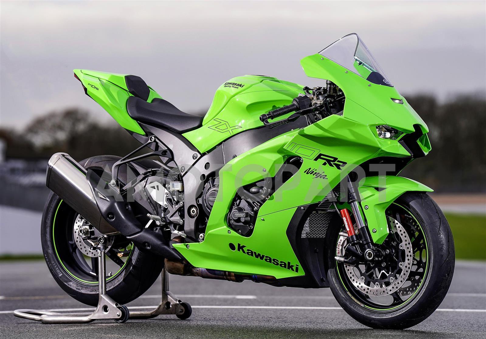 Amotopart 2021-2025 Kawasaki ZX10R ZX10RR Green Fairing Kit