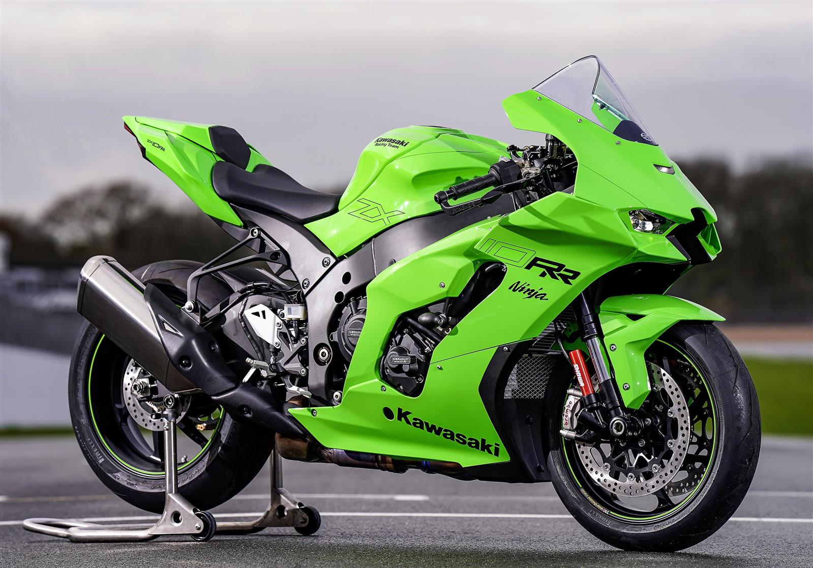 Amotopart 2021-2024 Kawasaki ZX10R ZX10RR グリーン フェアリングキット