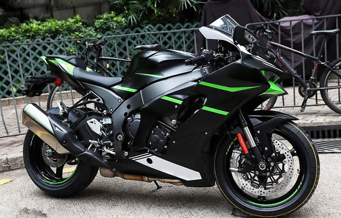 Amotopart 2021-2025 Kawasaki ZX10R ZX10RR Green Black Style5 Fairing Kit