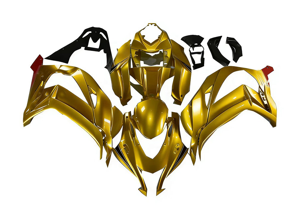 Amotopart 2021-2025 Kawasaki ZX10R ZX10RR Gold Fairing Kit