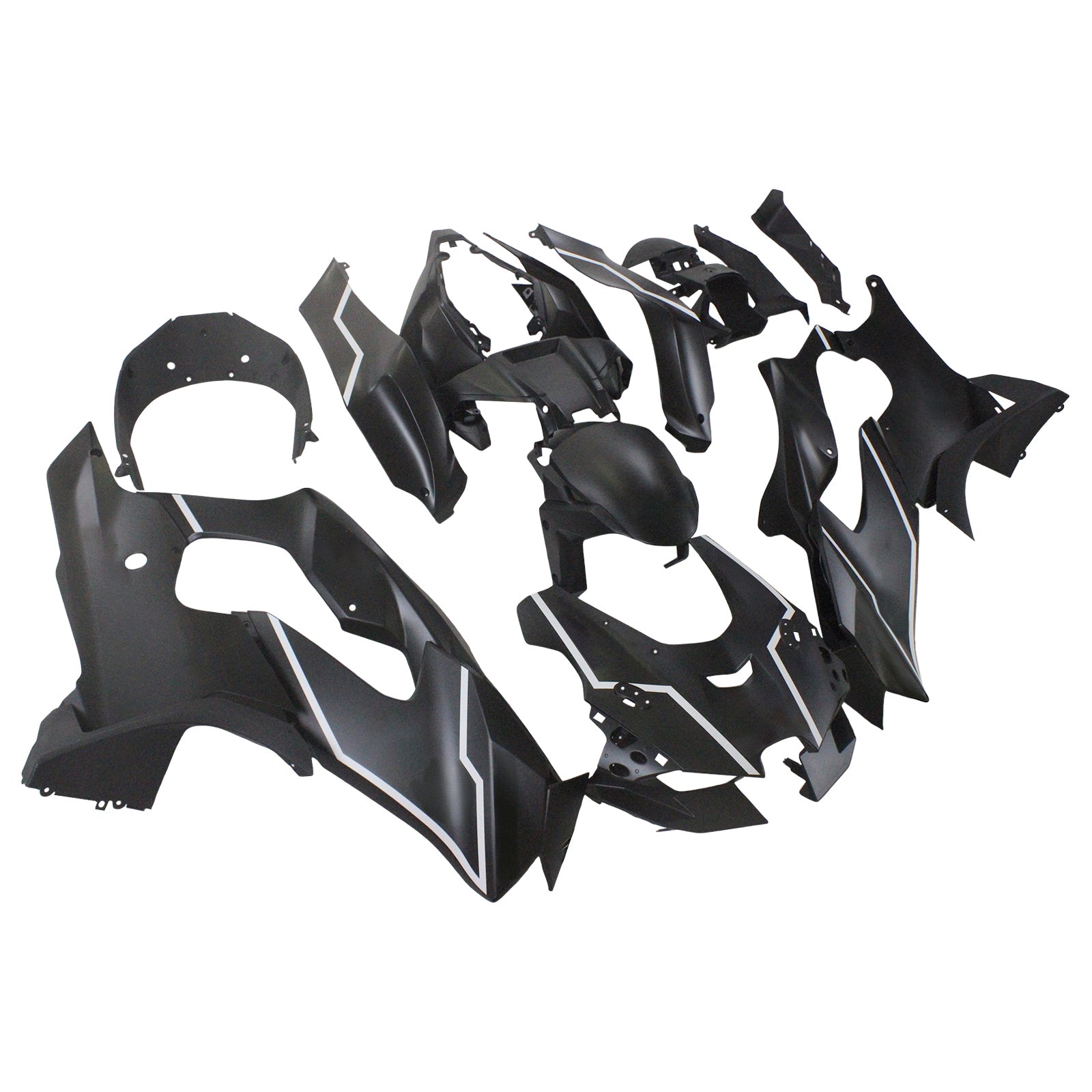 Amotopart 2021-2025 Kawasaki ZX10R ZX10RR Black Style1 Fairing