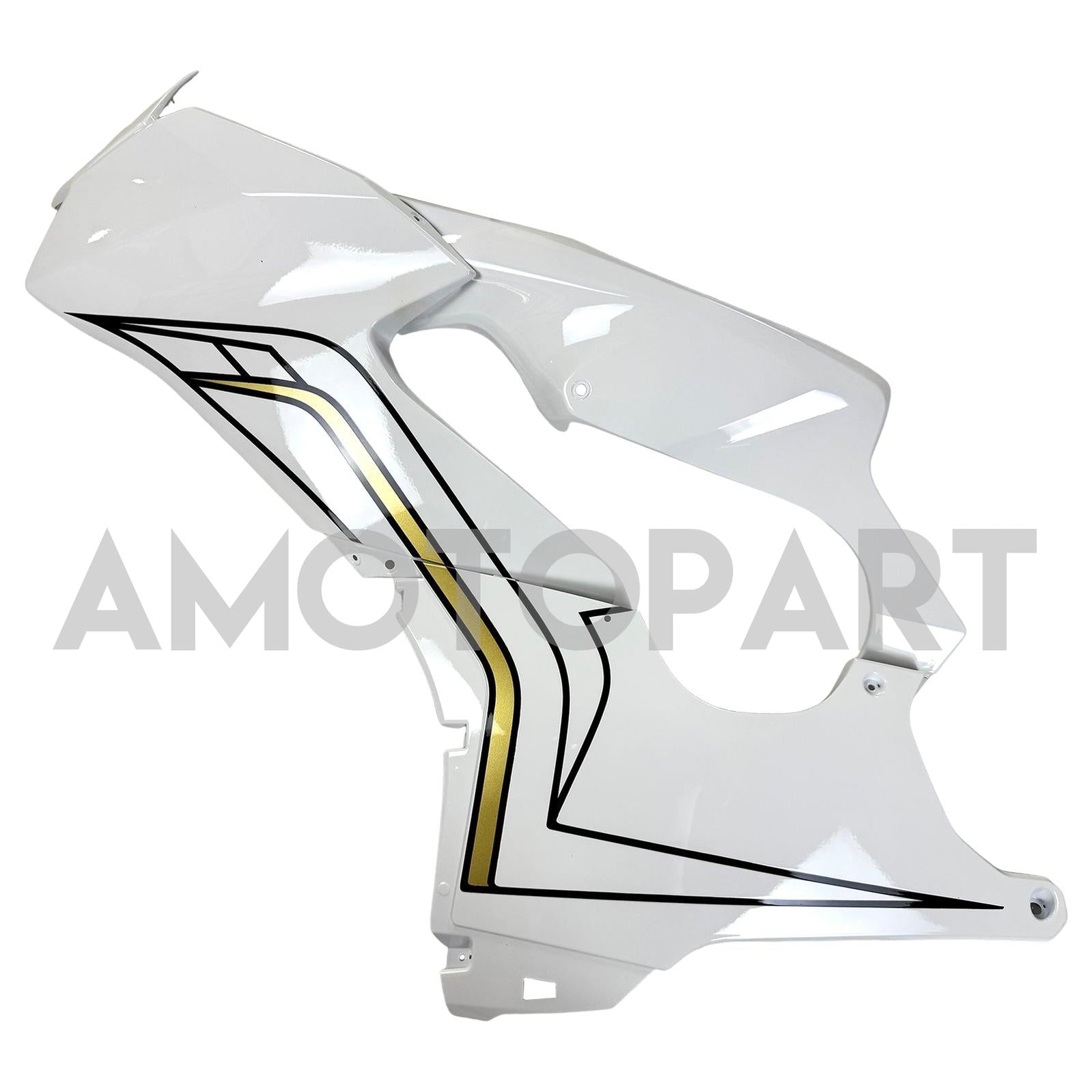 Amotopart 2021-2024 Kawasaki ZX10R ZX10RR 光沢のあるホワイト フェアリングキット