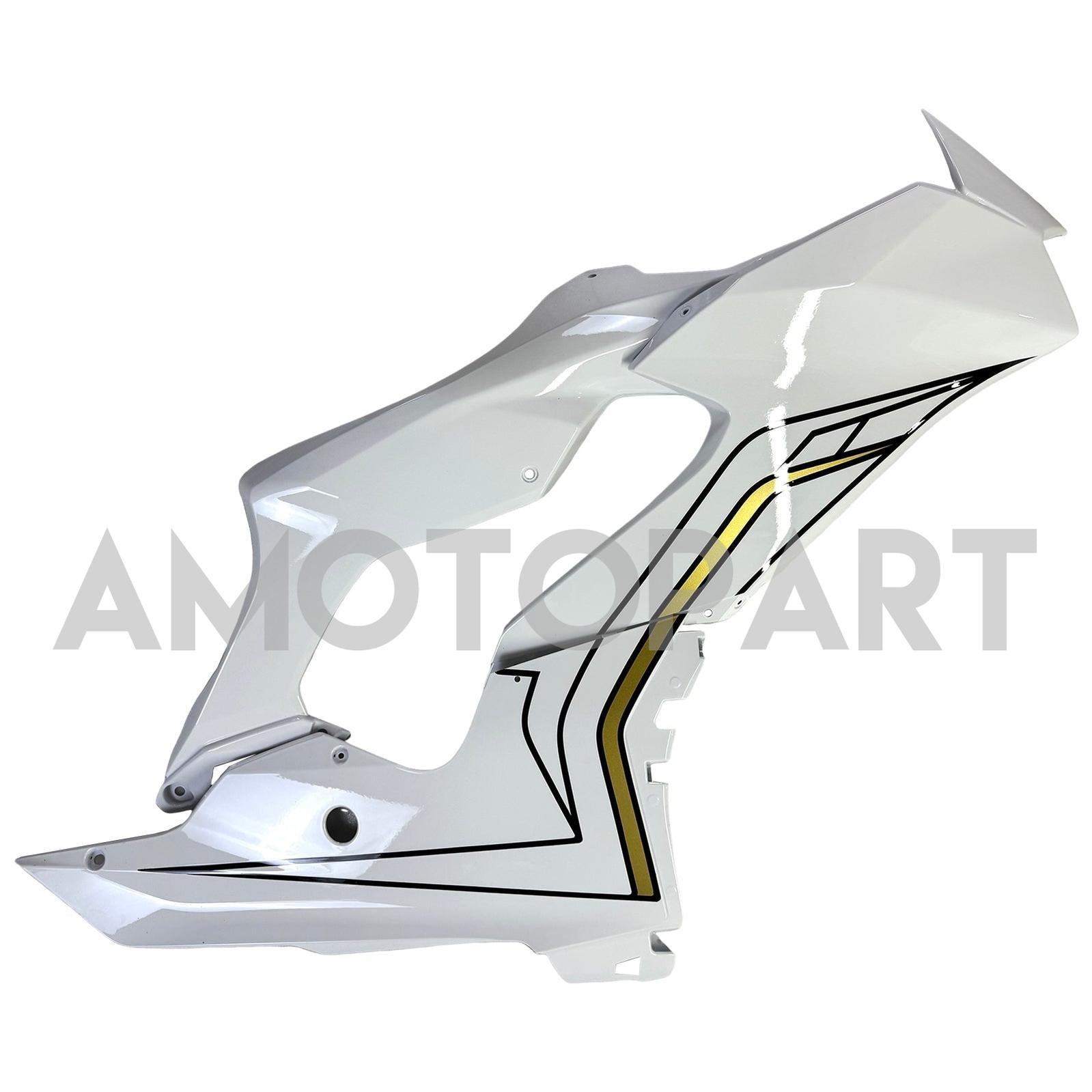 Amotopart 2021-2024 Kawasaki ZX10R ZX10RR 光沢のあるホワイト フェアリングキット