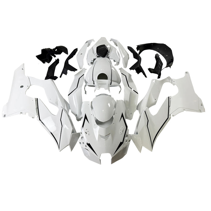 Amotopart 2021-2025 Kawasaki ZX 10RR ZX 10R Black White Fairing Kit