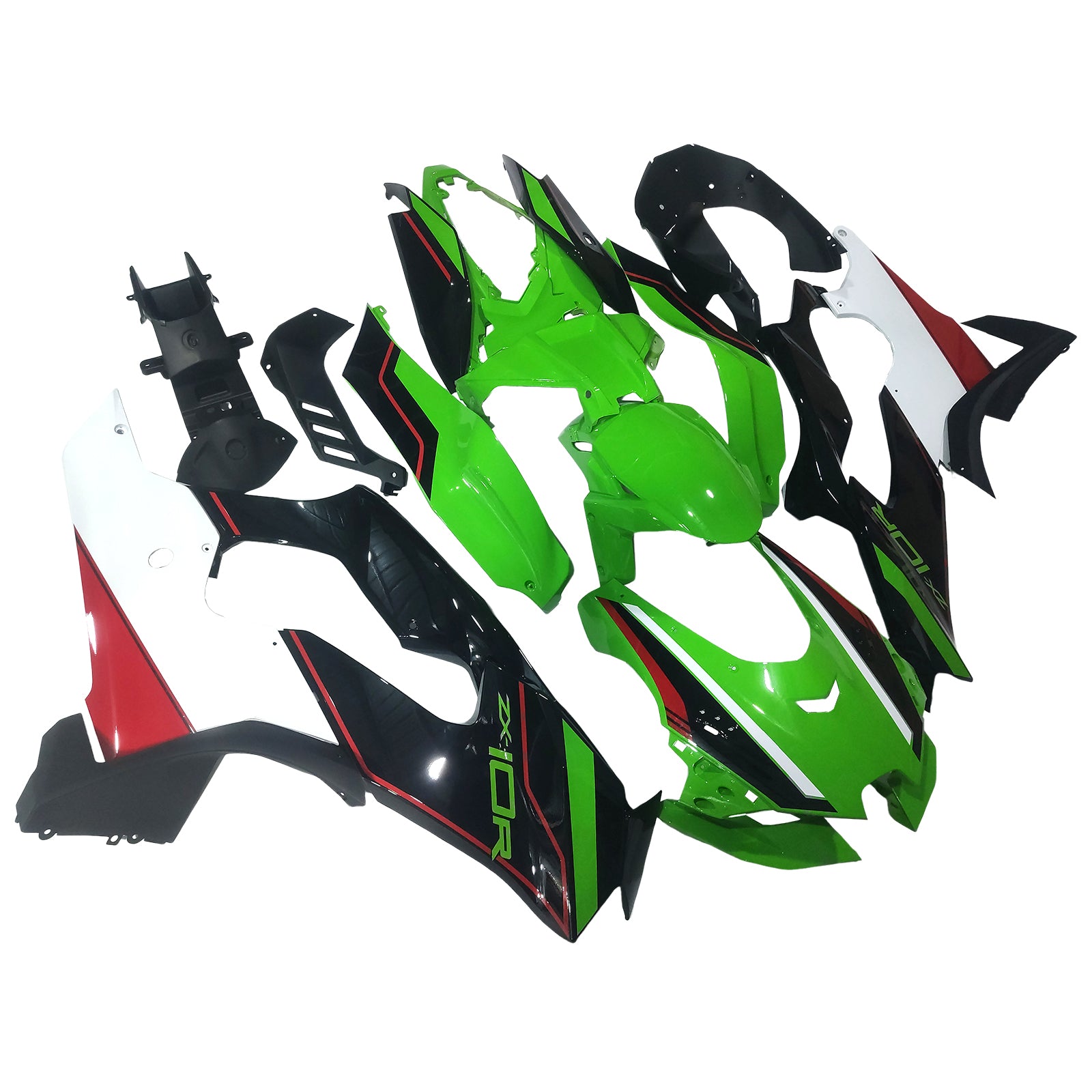 Amotopart 2021-2025 Kawasaki ZX 10RR ZX 10R Black White Green Red Fair