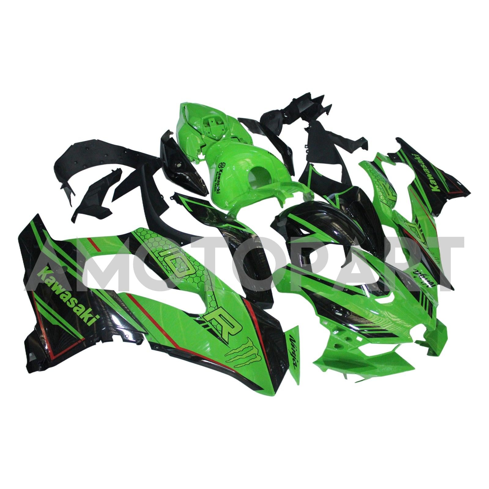 Amotopart 2021-2025 Kawasaki ZX 10RR ZX 10R Černá červená zelená kapotáž sada