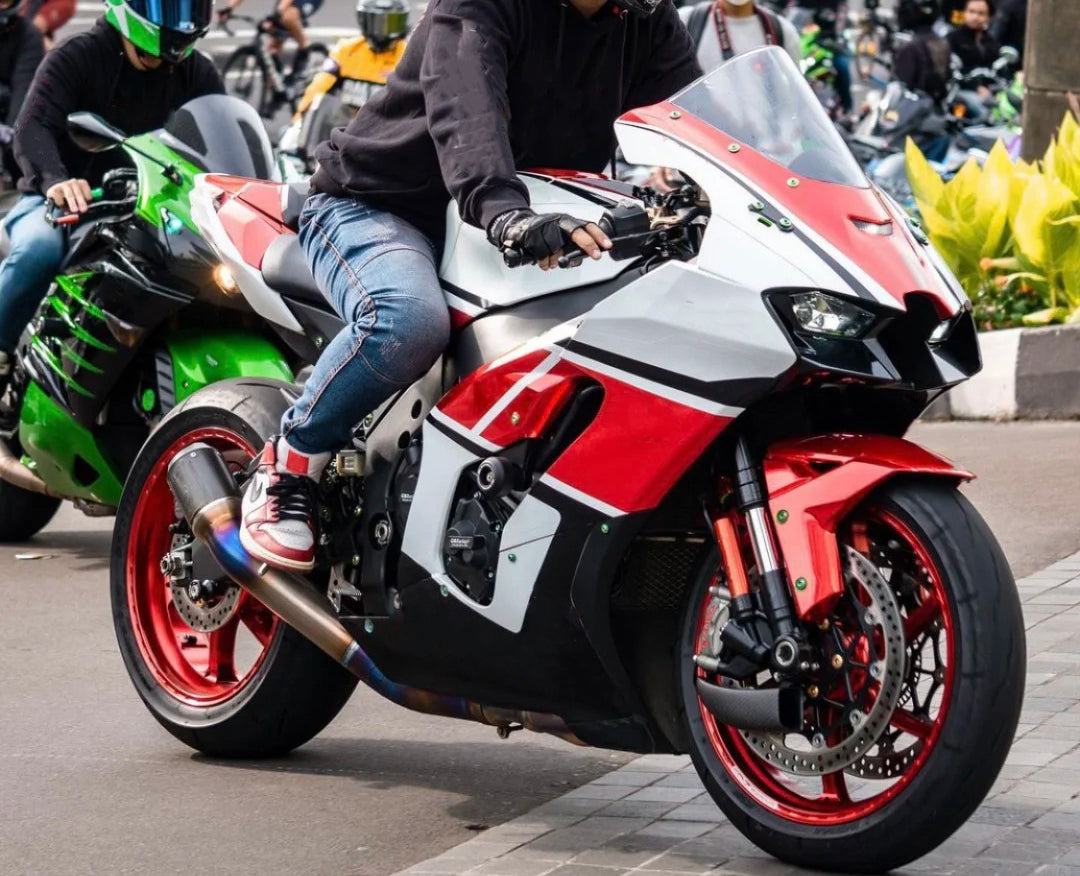 Amotopart 2021-2025 Kawasaki ZX 10RR ZX 10R Black Red White Fairing Ki