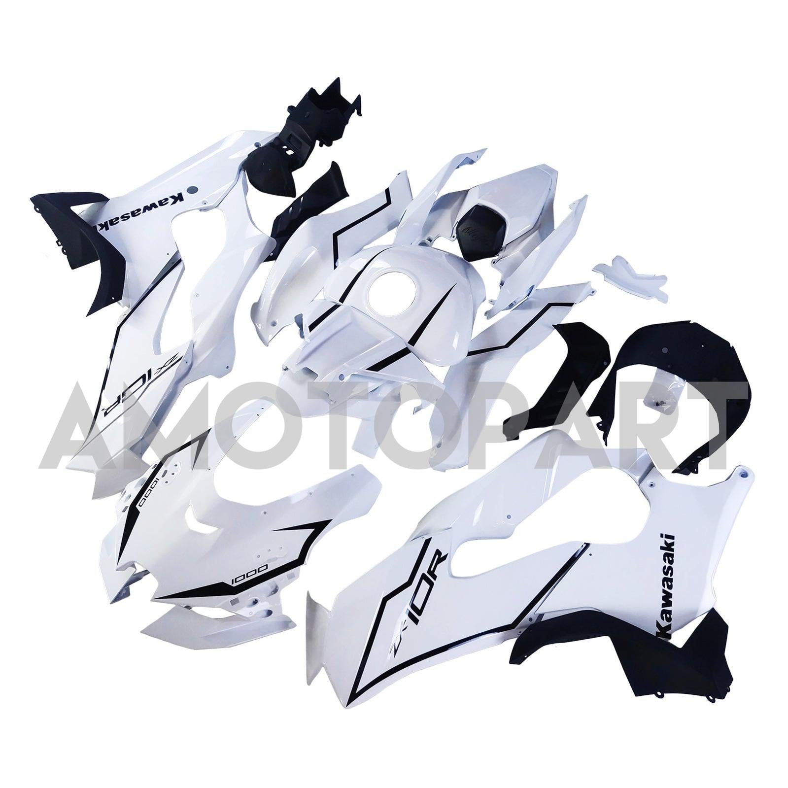 Amotopart 2021-2025 KAWASAKI ZX 10RR ZX 10R Glossy Black White Beurskit