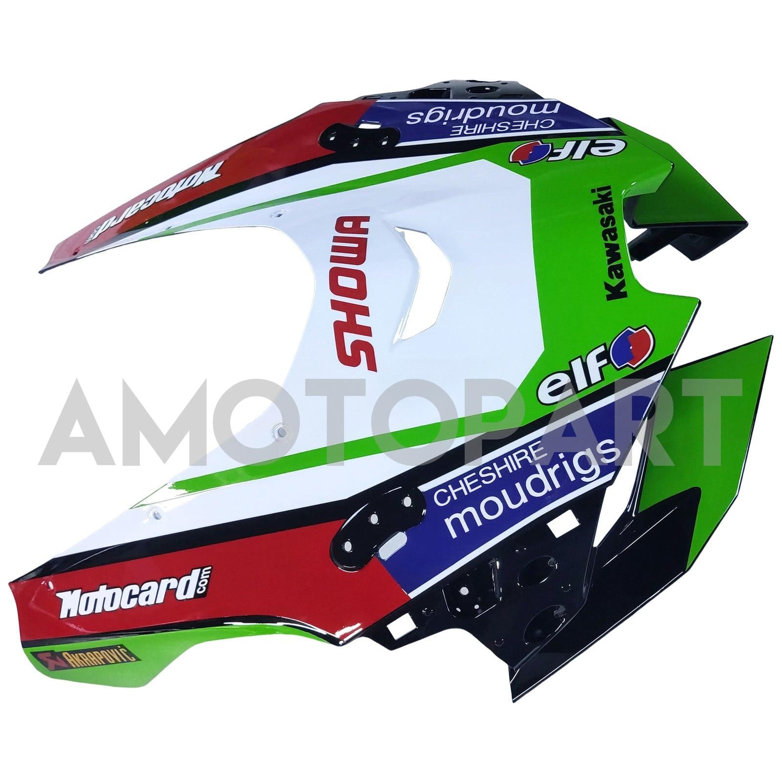 Amotopart 2021-2025 ZX-10R ZX-10RR KAWASAKI GREEN & WHITE RAKING KIT