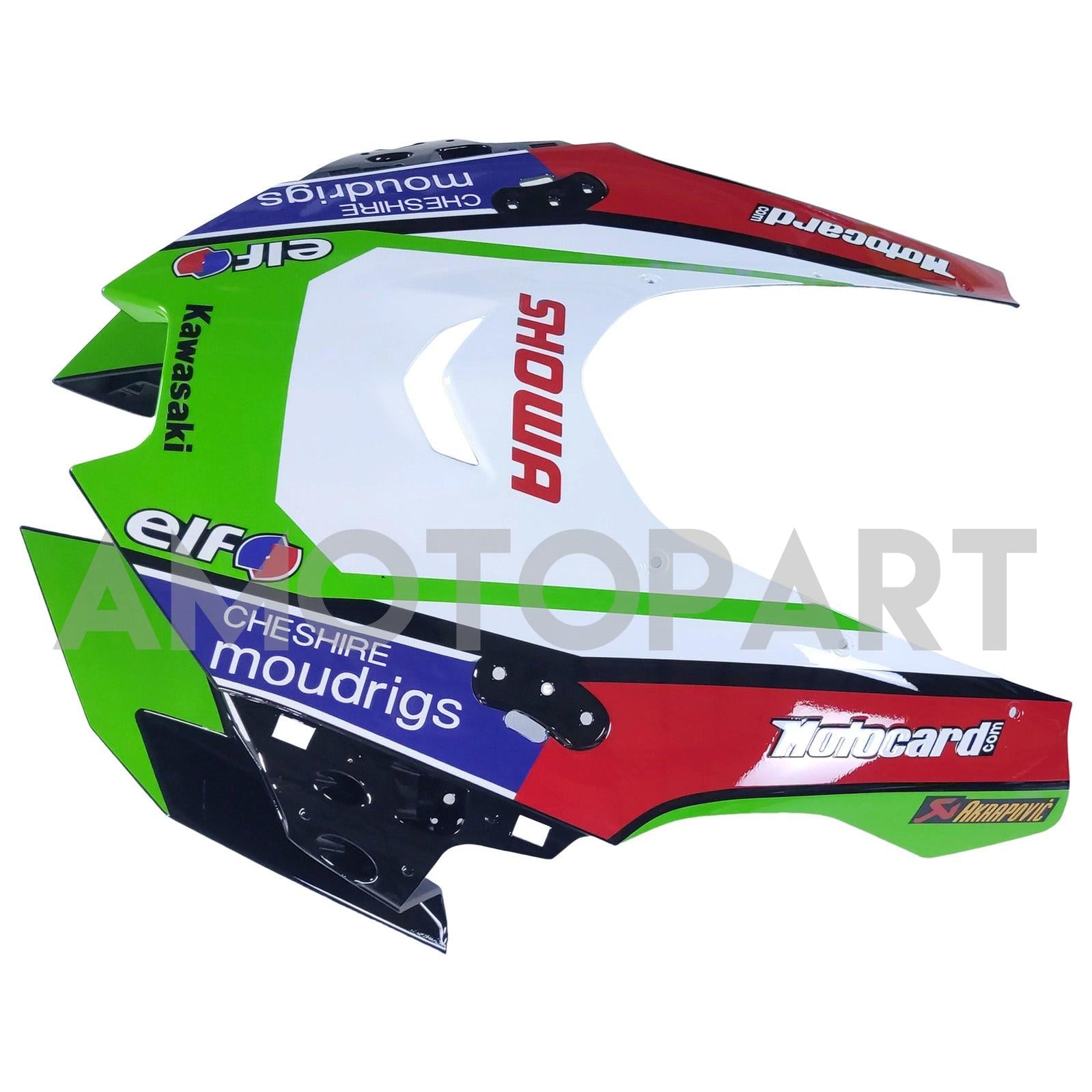 Amotopart 2021-2025 ZX-10R ZX-10RR KAWASAKI GREEN & WHITE RAKING KIT