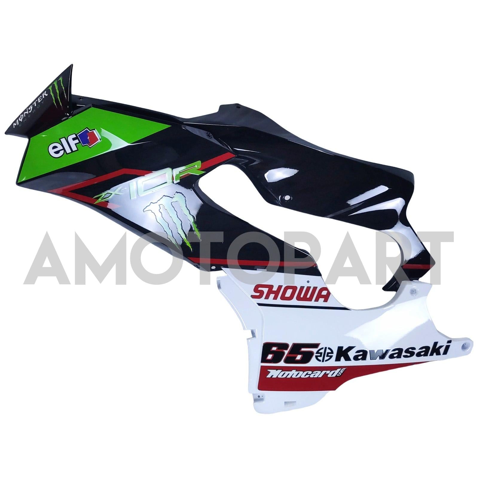 Amotopart 2021-2025 ZX-10R ZX-10RR KAWASAKI GREEN & WHITE RAKING KIT