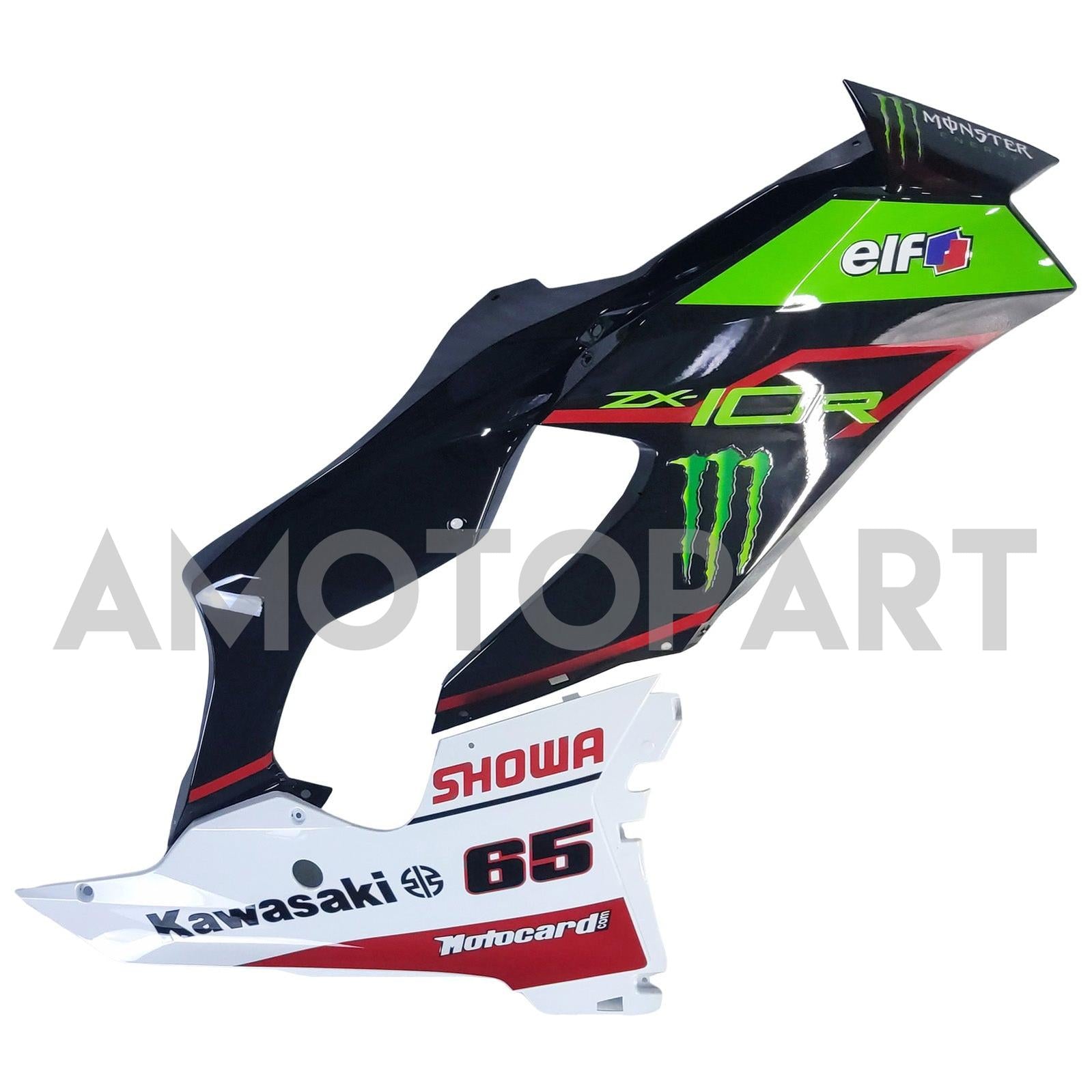 Amotopart 2021-2025 ZX-10R ZX-10RR KAWASAKI GREEN & WHITE RAKING KIT