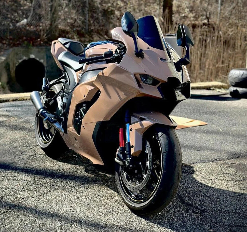 Amotopart 2021-2024 Kawasaki ZX10R ZX10RR ブラック Style4 フェアリングキット-itzz_bizzy