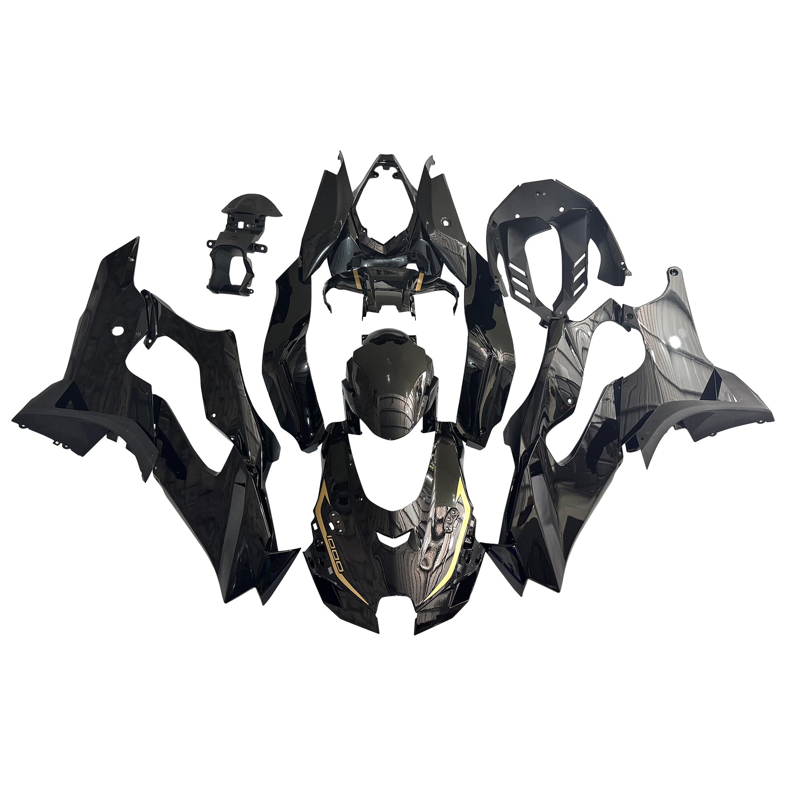 Amotopart 2021-2025 Kawasaki ZX14R ZZR1400 Black Fairing Kit