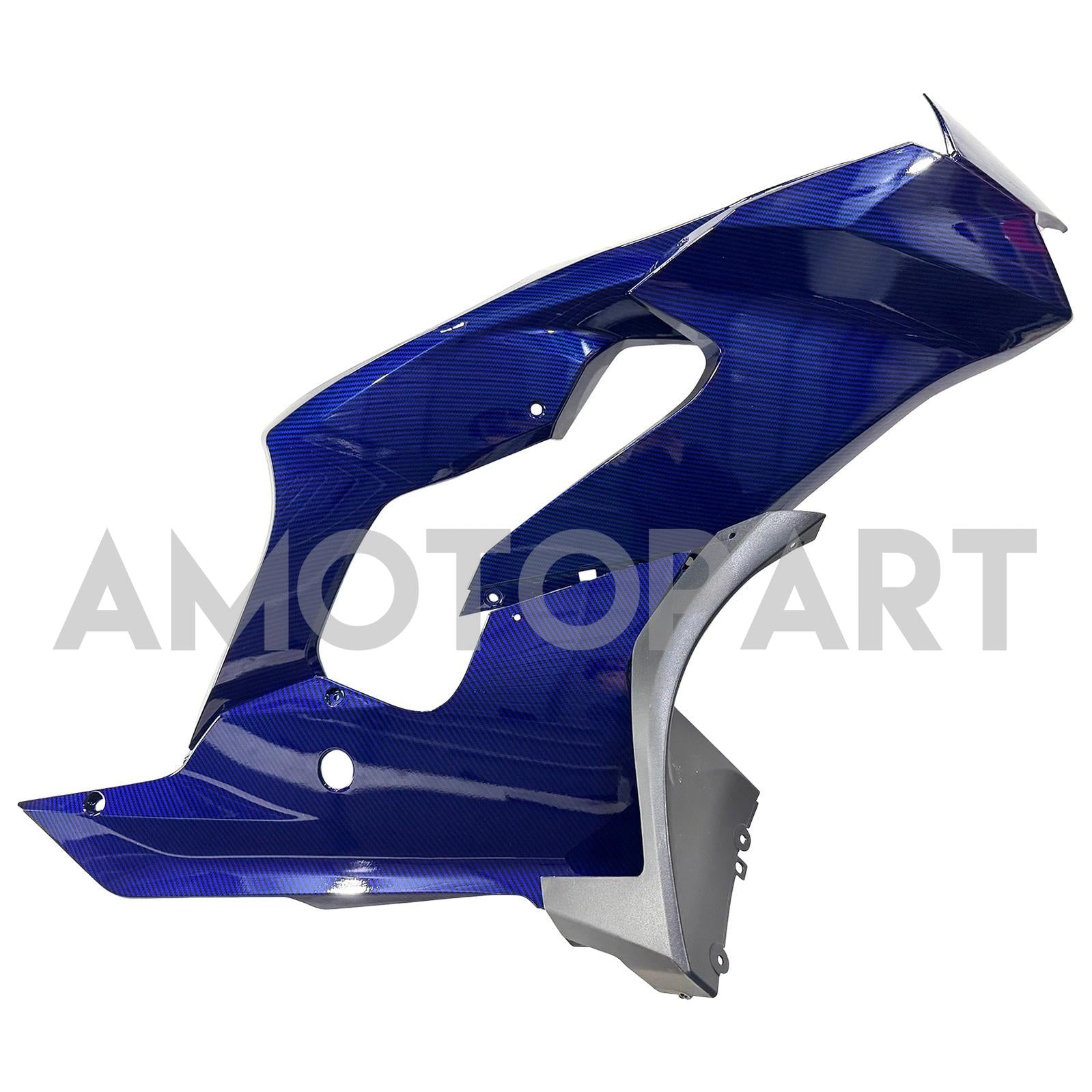 Amotopart 2021-2025 Kawasaki ZX14R ZZR1400 Carbon Fiber Grey Blue Fairing Kit
