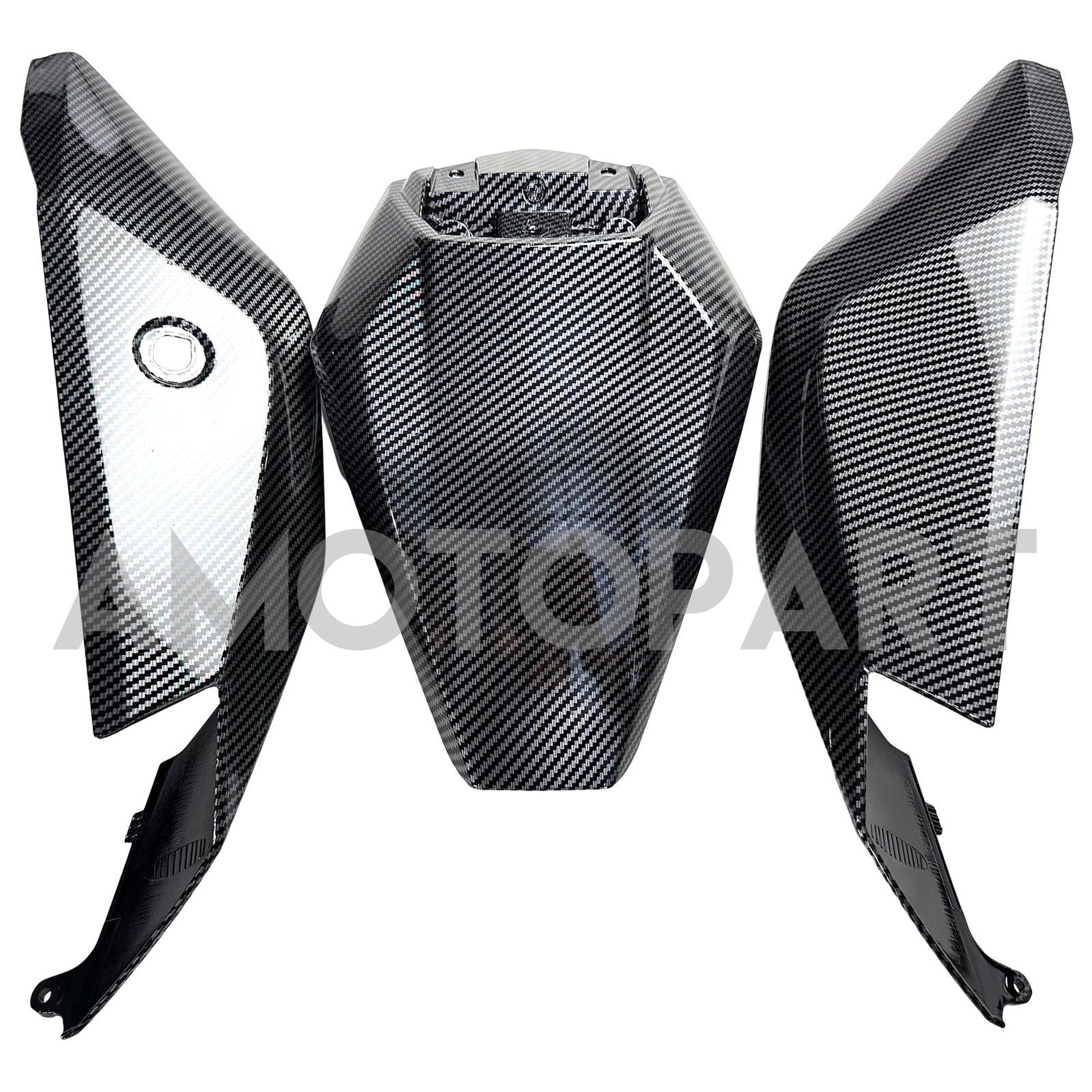 Amotopart 2021-2025 Kawasaki ZX14R ZZR1400 Carbon Fiber Grey Blue Fairing Kit
