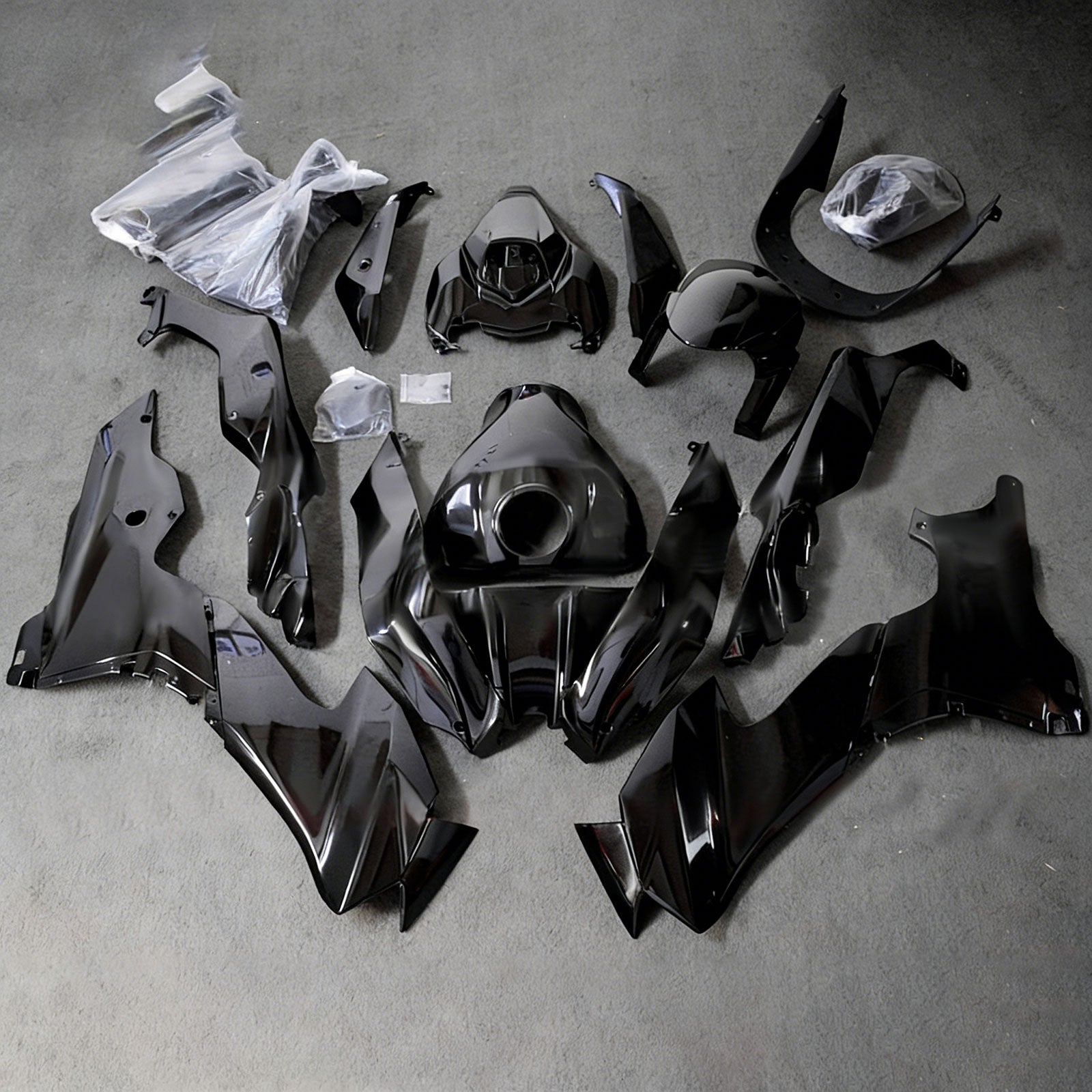 Amotopart 2021-2025 Kawasaki ZX-10R/ZX-10RR Black Fairing Kit