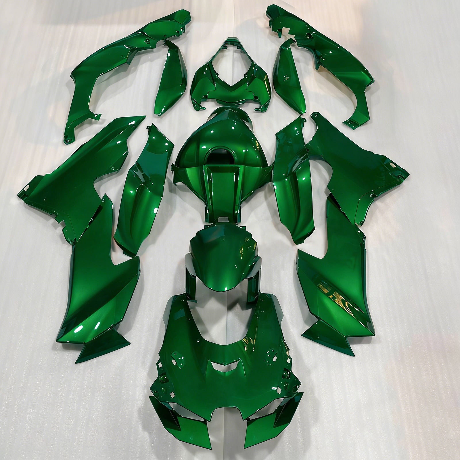 Amotopart 2021-2025 Kawasaki ZX-10R/ZX-10RR Green Black Fairing Kit