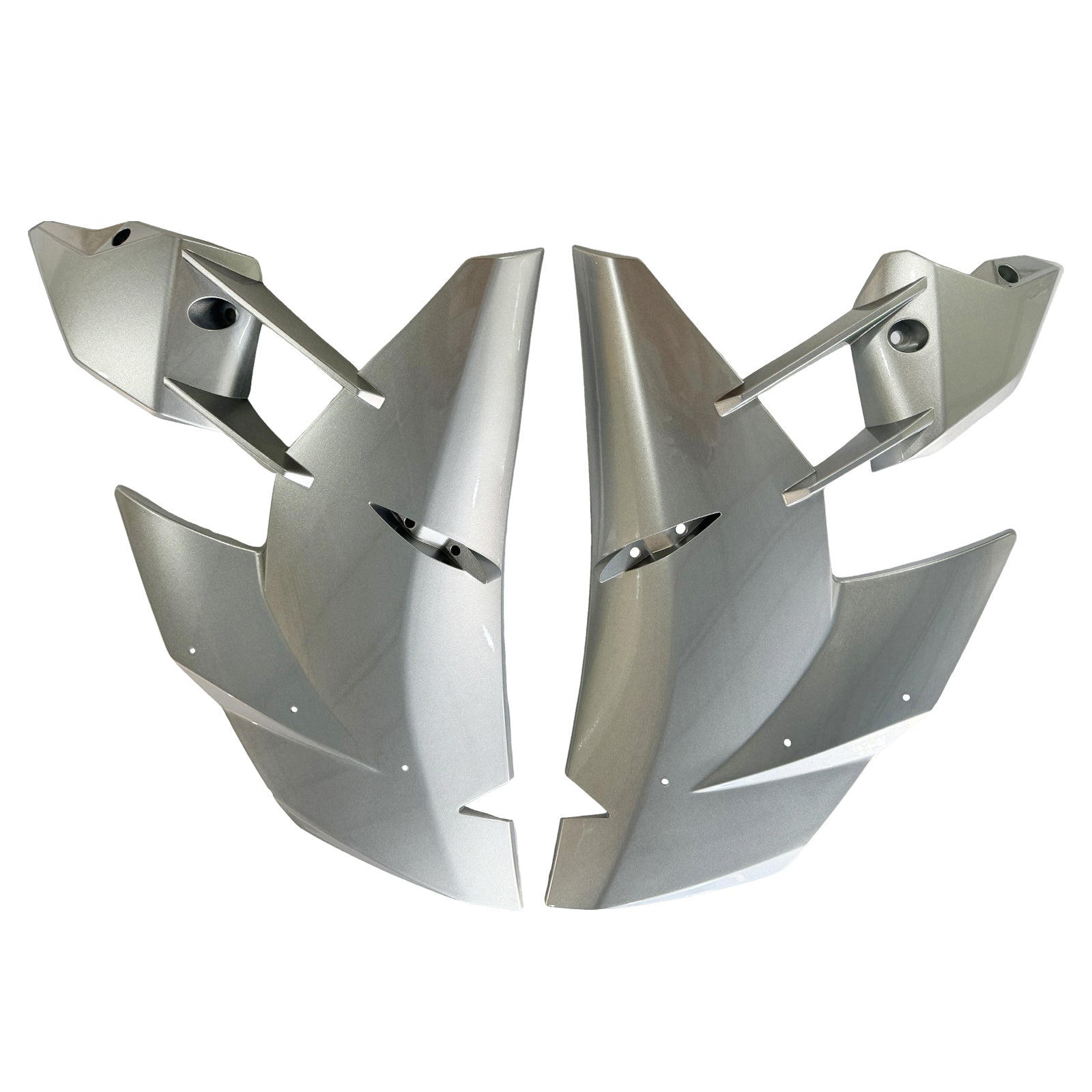 Amotopart 2015-2022 Kawasaki Ninja H2 Silver Grey Fairring Kit