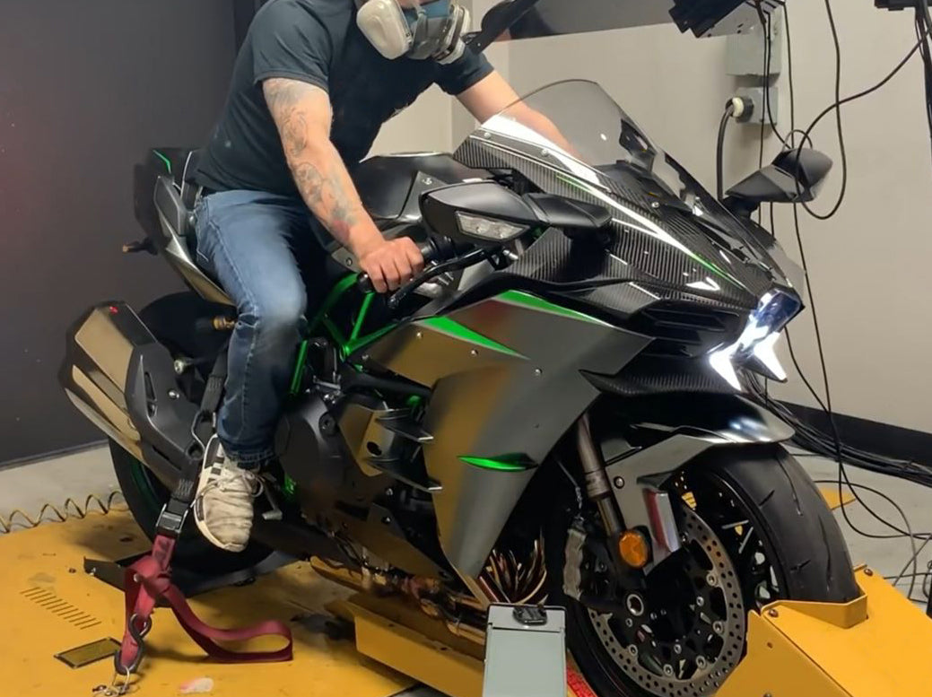 Amotopart 2015-2022 Kawasaki Ninja H2 Grey Fairing Zestaw