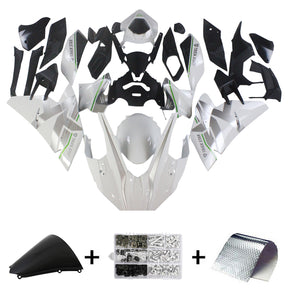Amotopart 2015–2022 Kawasaki Ninja H2 Verkleidungsset in Weiß und Grau
