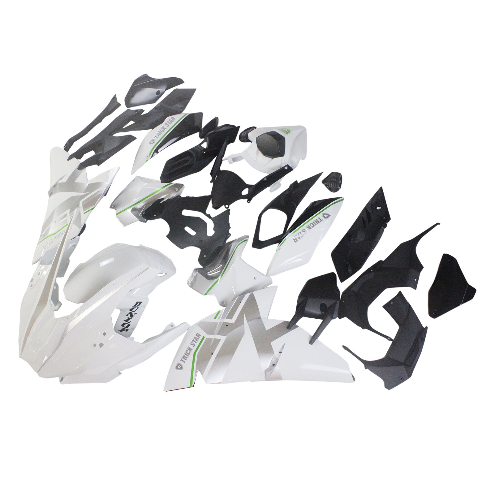 Amotopart 2015-2022 Kawasaki Ninja H2 White&Grey Fairing Kit